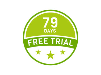 79 days free trial. 79 day Free trial badges