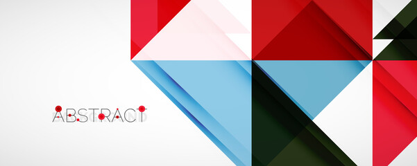 Geometric abstract background. Techno color triangle shapes. Vector illustration for covers, banners, flyers and posters and other designs