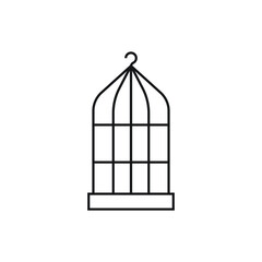 Bird cage icon design isolated on white background