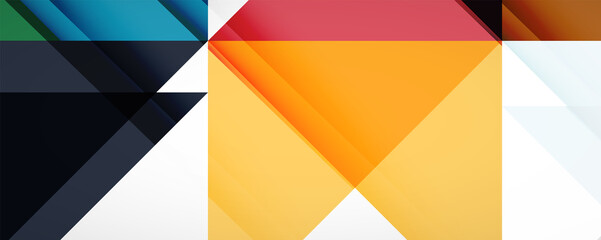 Set of vector triangle geometric backgrounds. Vector illustration for covers, banners, flyers and posters and other designs