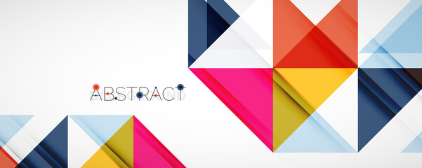 Geometric abstract background. Techno color triangle shapes. Vector illustration for covers, banners, flyers and posters and other designs