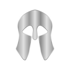 Antique helmet icon on white.