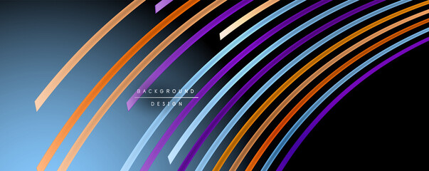 Abstract colorful lines vector background. Internet, big data and technology connections concept, abstract template