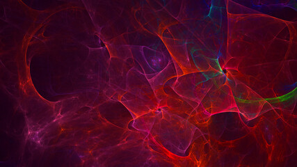 3D rendering abstract multicolor fractal light background