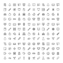 Education icon set.