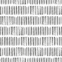 Vector black pencil stripes white seamless pattern