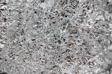 Photo aluminum foil texture close up