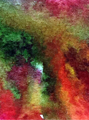 Watercolor abstract bright colorful textural background handmade . Painting of underwater world of coral reef. Modern sea scape