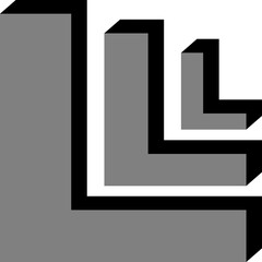 logo design with a combination of the letter L with 3D type