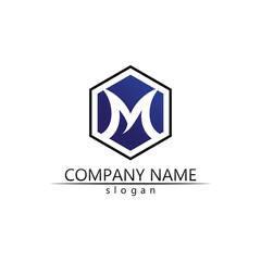Fototapeta na wymiar M Letter Logo Template