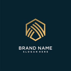 Golden letter logo for company or person with initial A, creative, editable, trend, gold, Premium Vector part 3