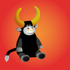 Black bull with Golden horns