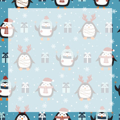 Printable notepad or sticky note for digital papers, journal and printable planners - Happy Penguin Note Collection