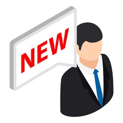 Business development icon. Isometric illustration of business development vector icon for web