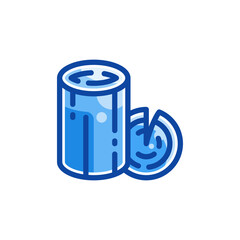 The wood icon in filled line style isolated on white background. EPS 10