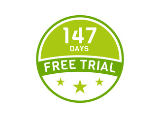 147 days free trial. 147 day Free trial badges