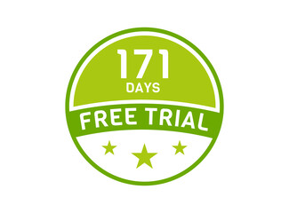 171 days free trial. 171 day Free trial badges