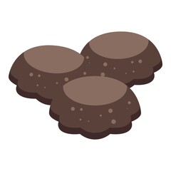 Chocolate paste candy icon. Isometric of chocolate paste candy vector icon for web design isolated on white background