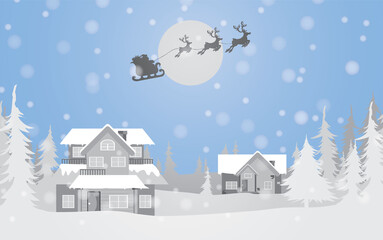 Obraz na płótnie Canvas Merry Christmas vector illustration, Happy new year background. 