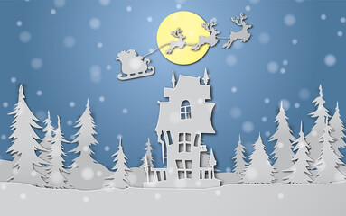 Fototapeta na wymiar Merry Christmas vector illustration, Happy new year background. 