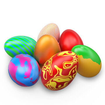 East eggs 3D Illustration