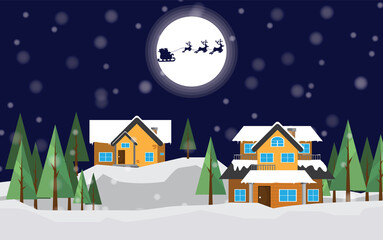 Merry Christmas vector illustration, Happy new year background.	
