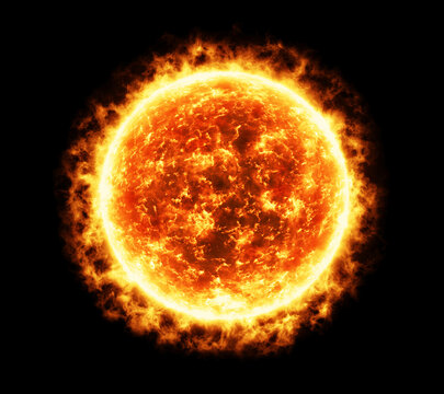 Sun displaced 3D Illustration