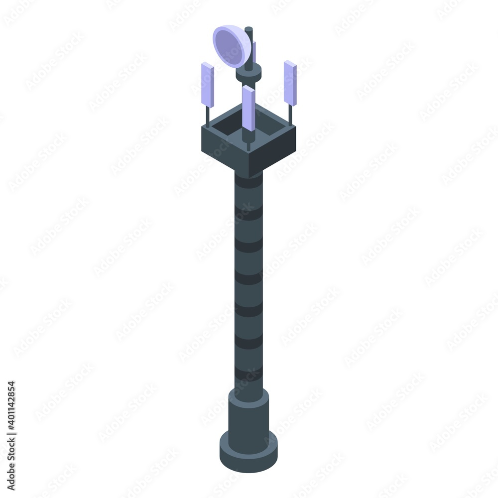 Poster internet radio tower icon. isometric of internet radio tower vector icon for web design isolated on 