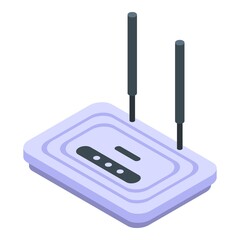 Home wifi router icon. Isometric of home wifi router vector icon for web design isolated on white background