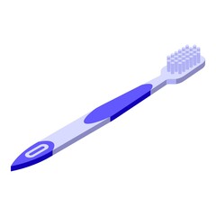 Toothbrush icon. Isometric of toothbrush vector icon for web design isolated on white background