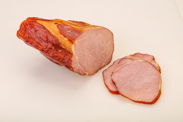 Smoked pork lion with spices