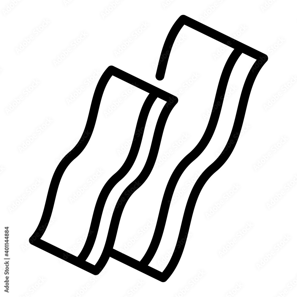 Poster bacon cured icon. outline bacon cured vector icon for web design isolated on white background