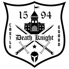 Vector Knight Badge. Death Knight Logo.