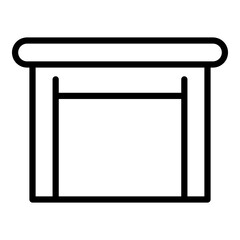 Wooden table icon. Outline wooden table vector icon for web design isolated on white background