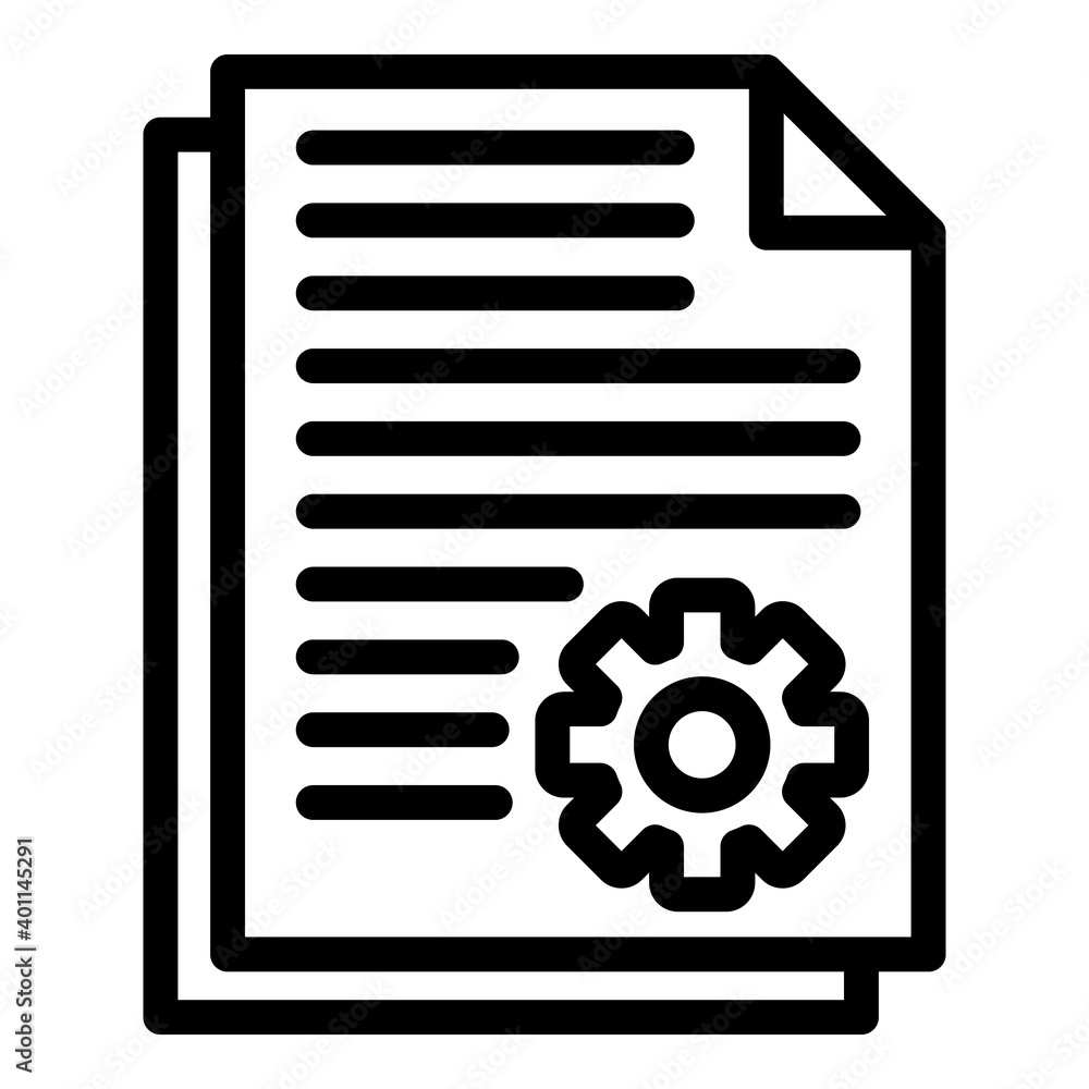 Poster control document icon. outline control document vector icon for web design isolated on white backgro
