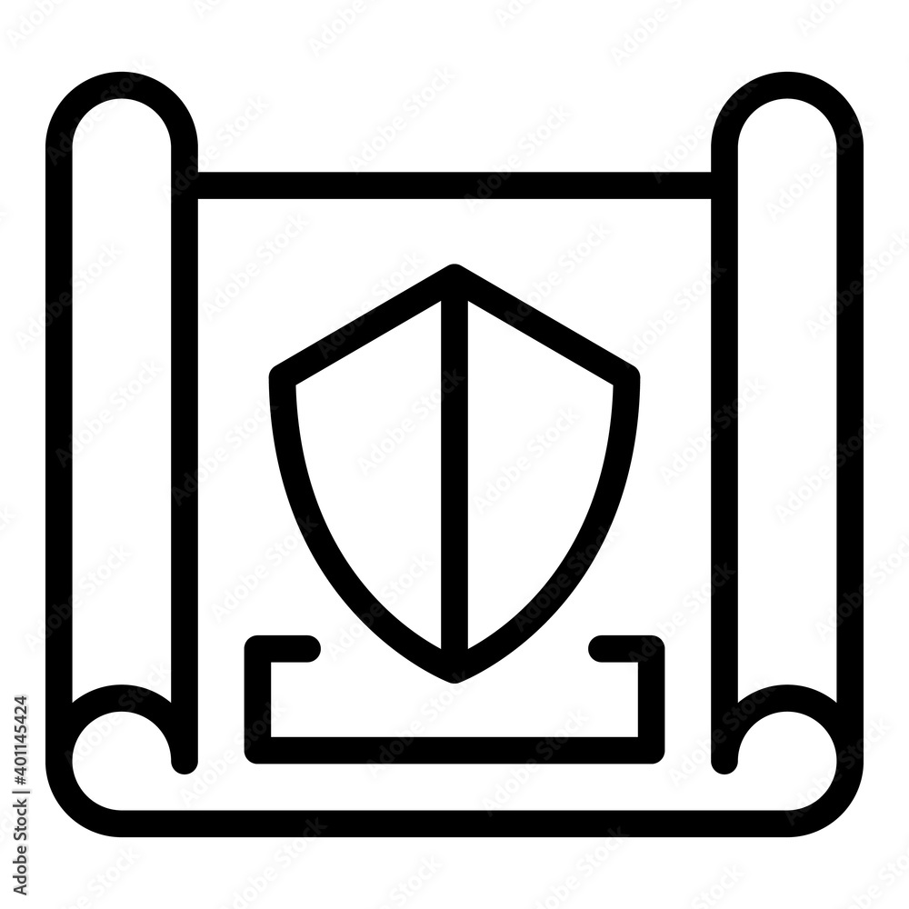 Poster plan control icon. outline plan control vector icon for web design isolated on white background