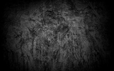 Old wall texture cement dark black gray  background abstract grey color design are light with white gradient background.