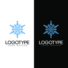 snow logo design frost logotype and icon vector template