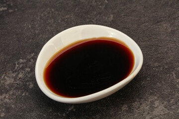 Asian soya sauce in the bowl