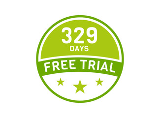 329 days free trial. 329 day Free trial badges
