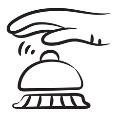 
Service bell icon in modern editable design
