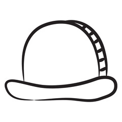 
A beautiful beach hat perfect for summers, editable doodle vector
