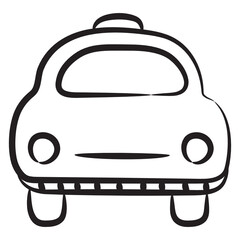 
A luxury car icon, doodle vector 
