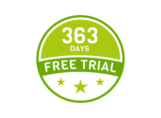 363 days free trial. 363 day Free trial badges