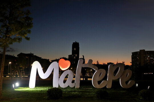 Entrance to the Republic Park of Maltepe district in Istanbul, Turkey.