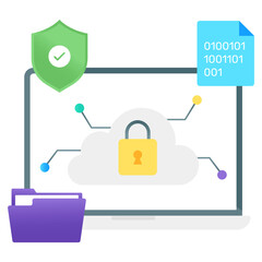 
Encoded information conceptual icon, data encryption 
