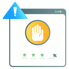 Obraz premium gradient conceptual icon of access denied, editable design 