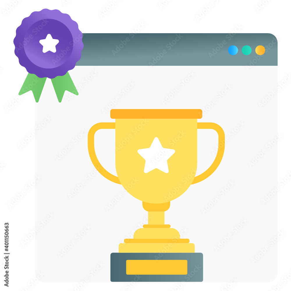 Poster gradient vector of page quality, website rating concept