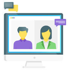 
Mobile collaboration, conceptual vector of telepresence 
