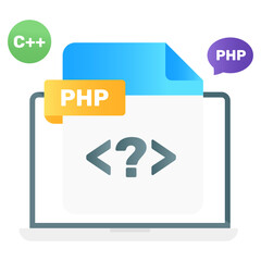
Php application doc, gradient vector of file format in flat gradient design 
